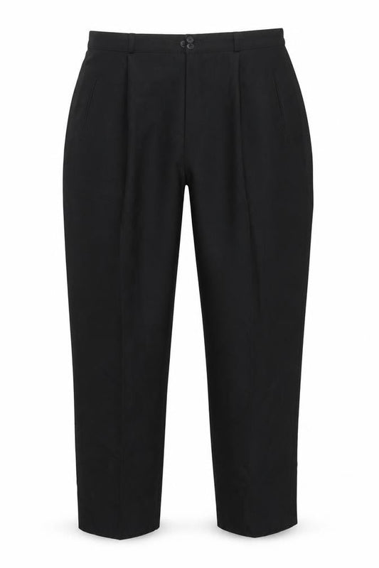 Bonmarché Womens Black Size 18 Pleated Straight Trousers