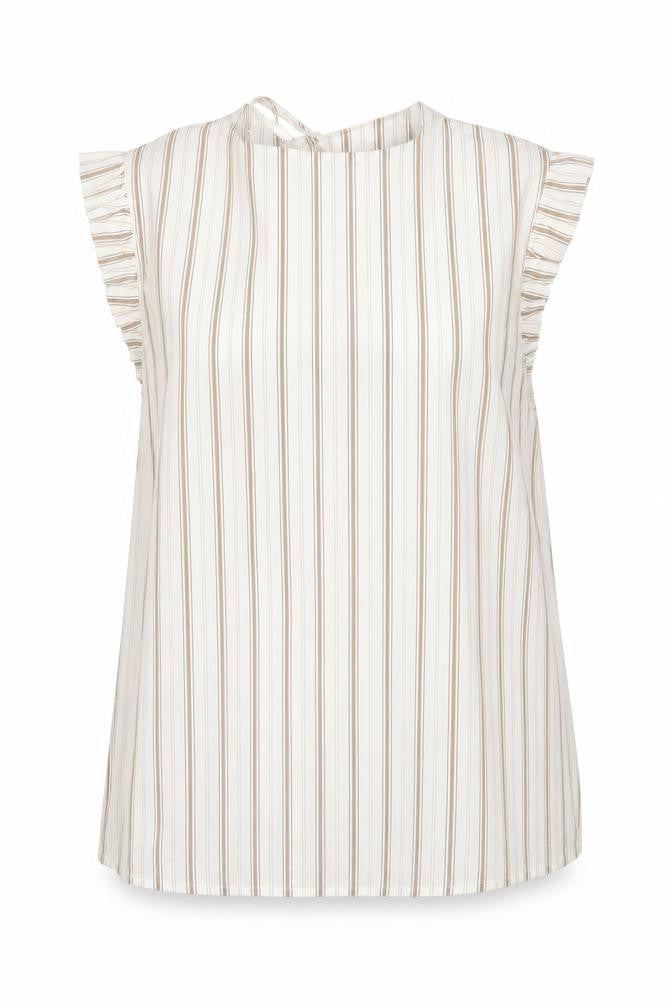 Numph Womens Multicoloured Striped Cotton Blouse Size 8