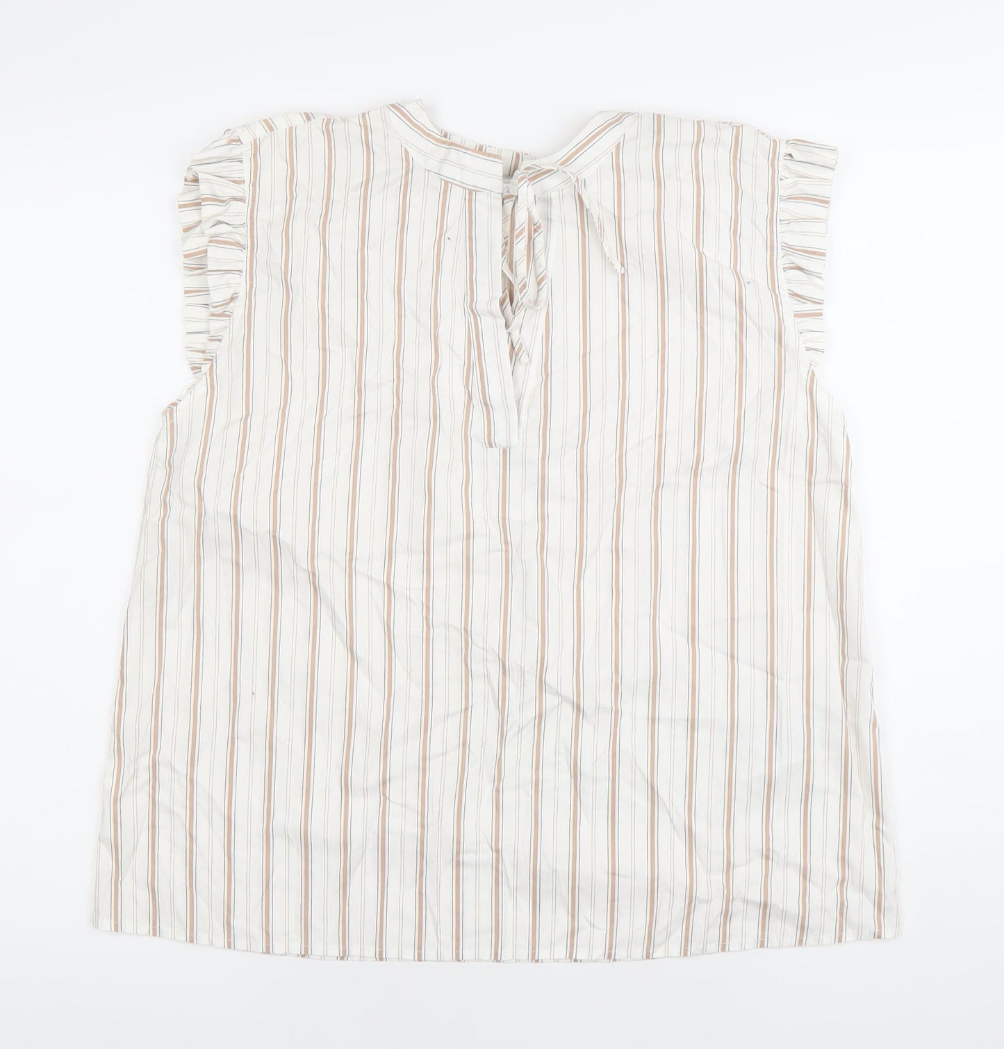 Numph Womens Multicoloured Striped Cotton Blouse Size 8
