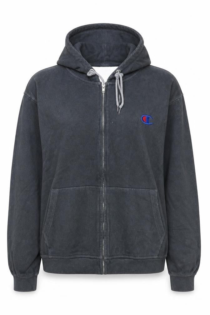 Champion Women’s Grey Full Zip Hoodie Small Athletic Hooded Sweatshirt
