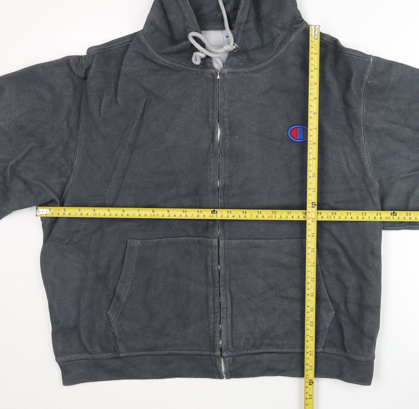 Champion Women’s Grey Full Zip Hoodie Small Athletic Hooded Sweatshirt