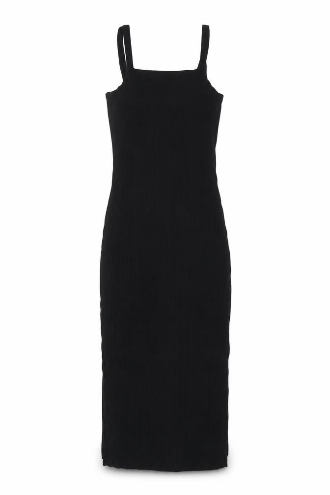 H&M Women’s Black Midi Slip Dress Size S Lyocell Blend