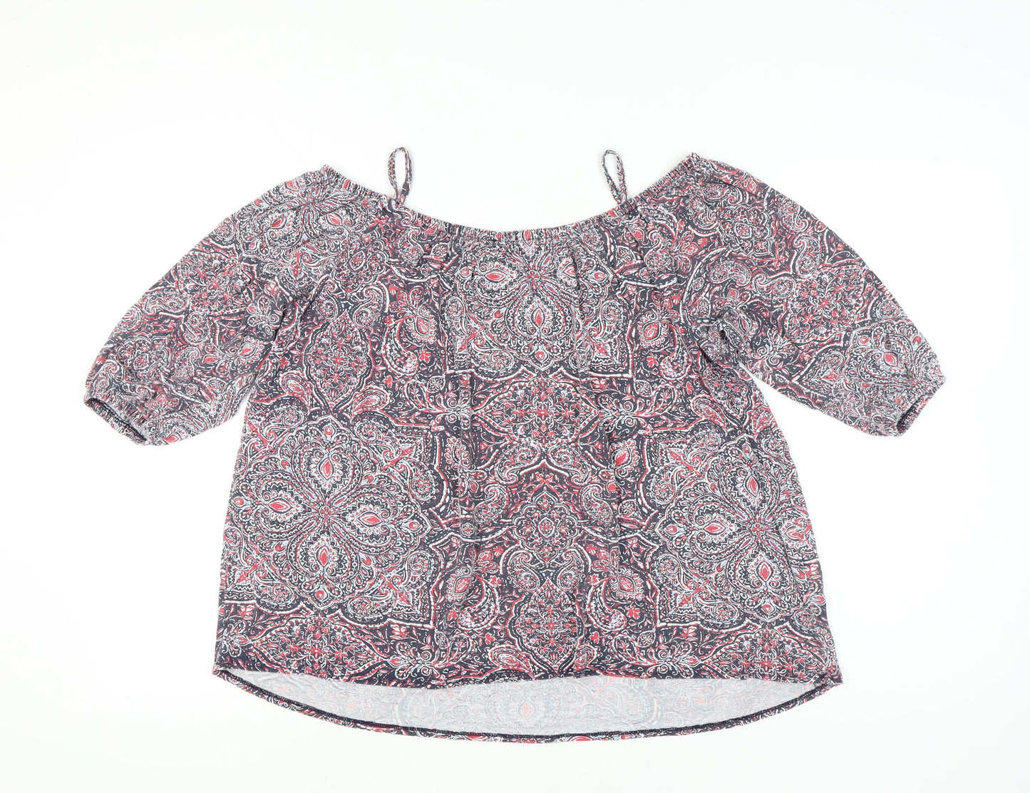 BHS Womens Multicoloured Paisley Tunic Blouse Size 18