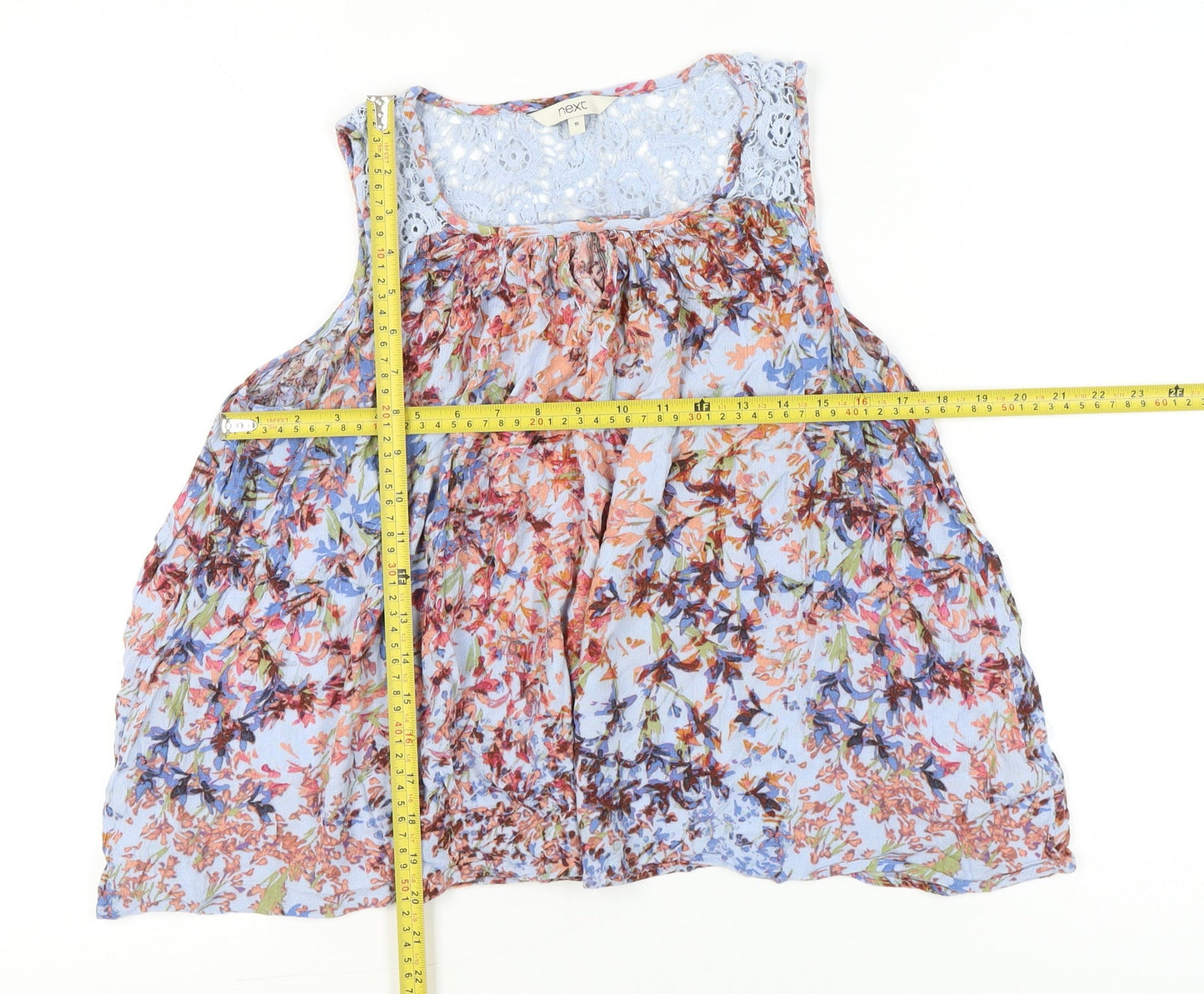 Next Women’s Multicoloured Floral Sleeveless Tunic Blouse Size 10