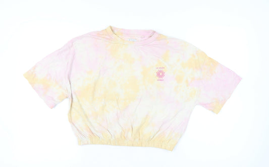 Next Women’s Multicoloured Tie-Dye Cropped T-Shirt Size S