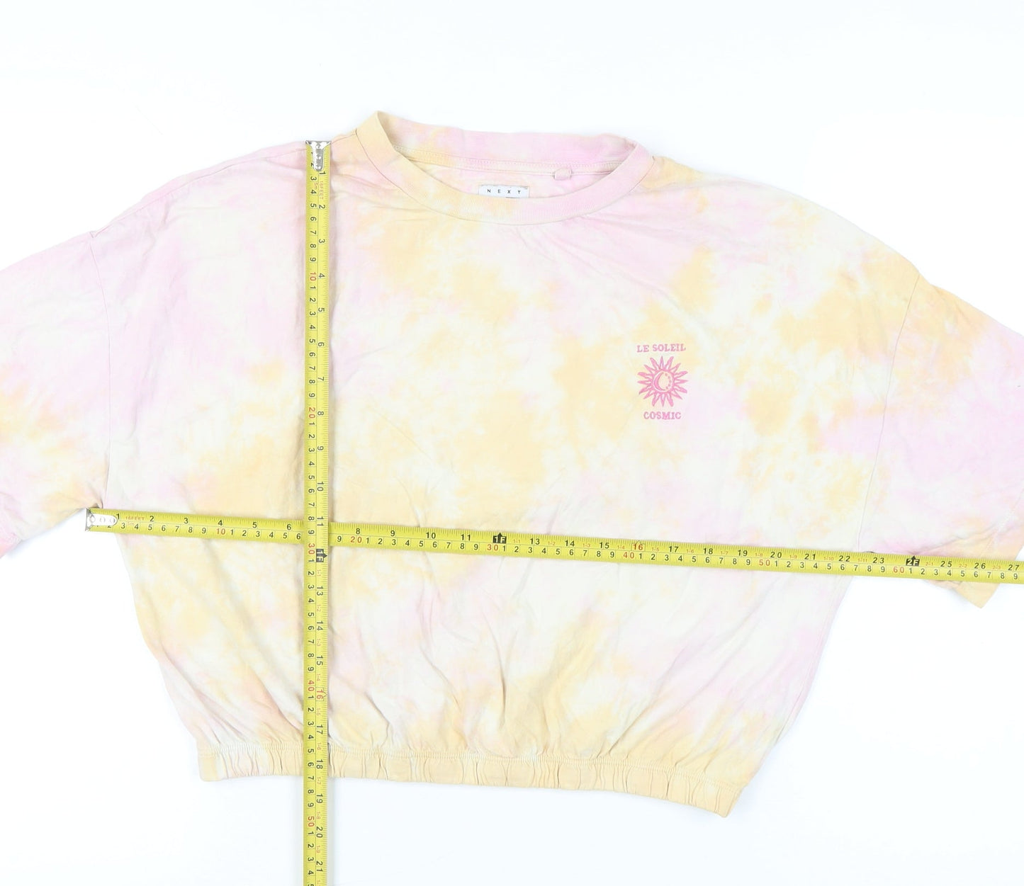 Next Women’s Multicoloured Tie-Dye Cropped T-Shirt Size S