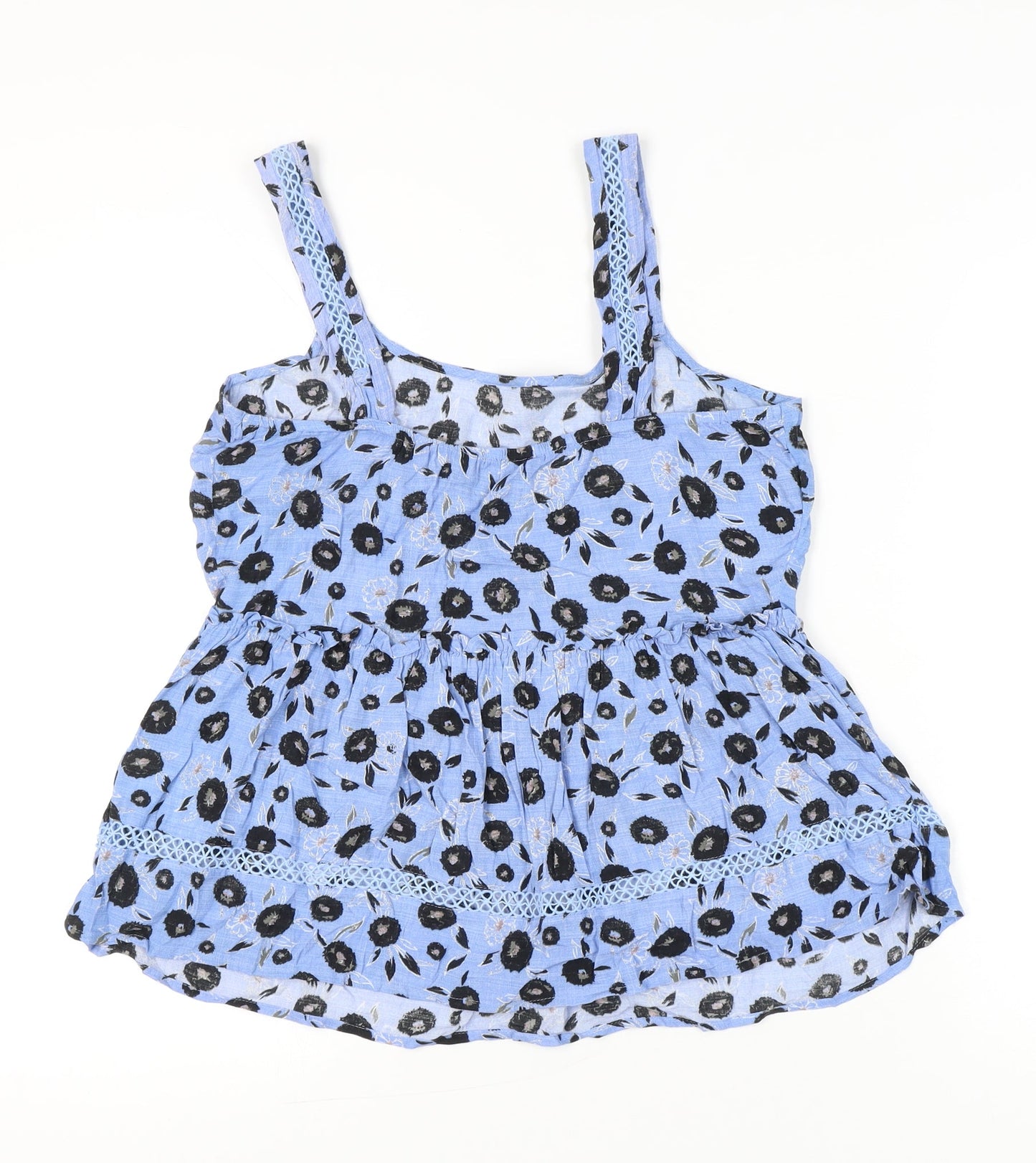 Next Women’s Blue Floral Camisole Tank Top UK 12 Summer Casual