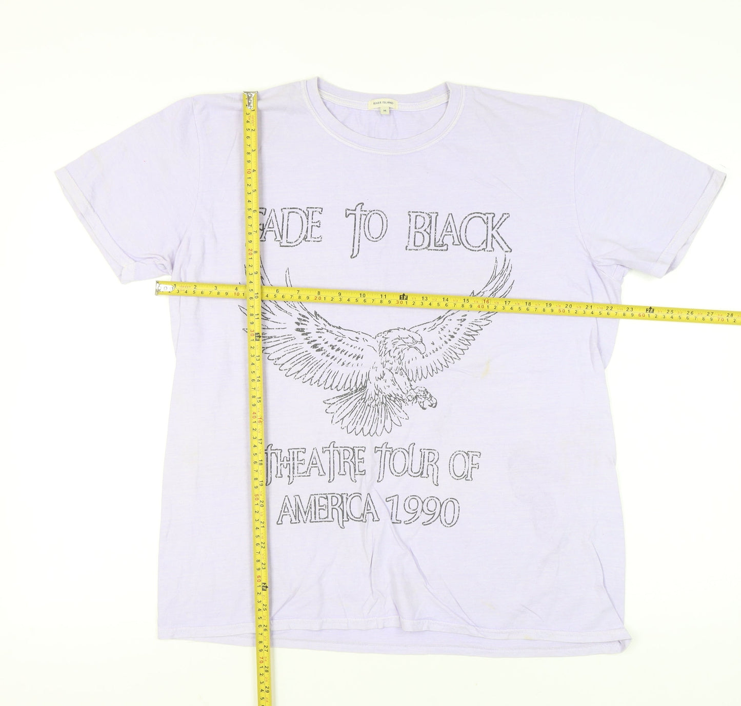 River Island Womens Vintage Purple Graphic Rock T-Shirt M