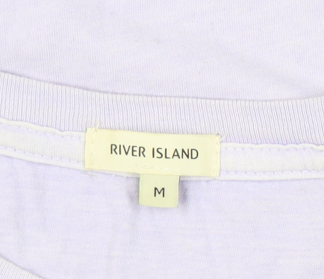 River Island Womens Vintage Purple Graphic Rock T-Shirt M
