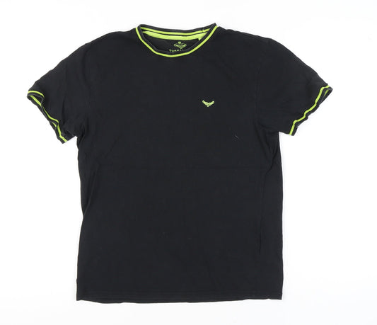 Threadbare Men’s Black S Crew Neck Short Sleeve T-Shirt