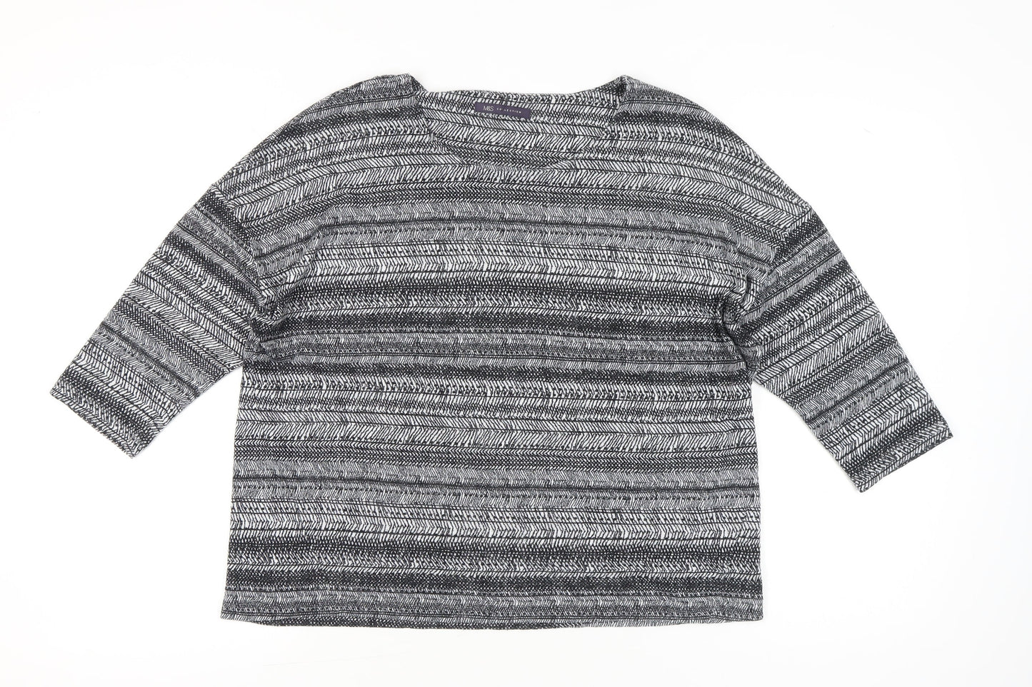 Marks and Spencer Women’s Grey Striped Tunic Blouse Size 18