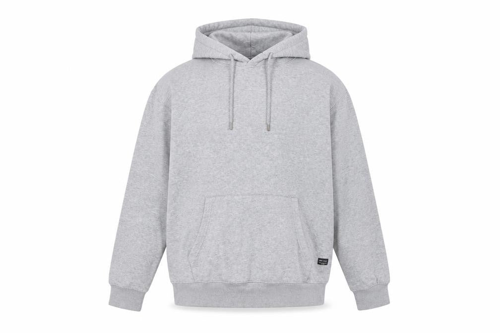 Jack & Jones Men’s Grey Pullover Hoodie L Regular Fit Fleece Sweatshirt