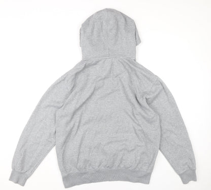 Jack & Jones Men’s Grey Pullover Hoodie L Regular Fit Fleece Sweatshirt