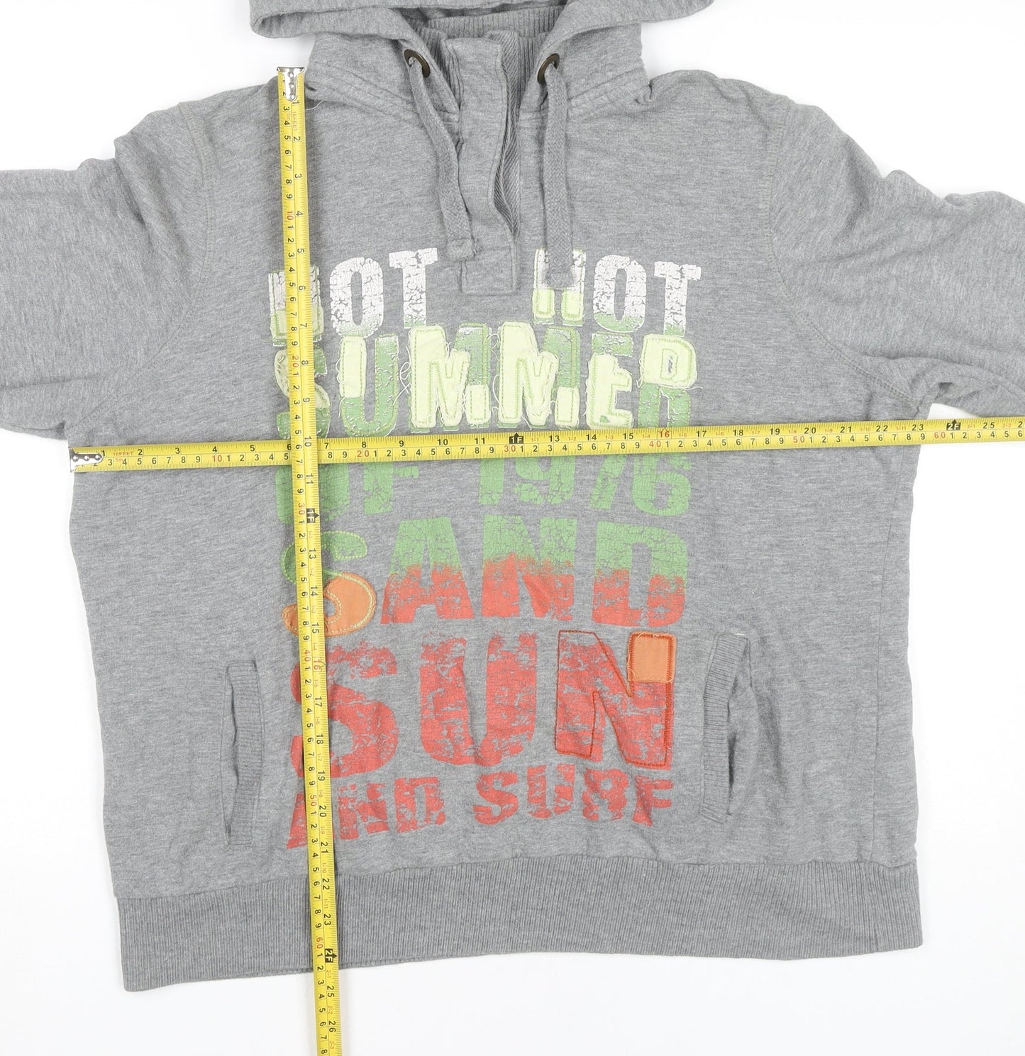 Next Women’s Grey Hoodie Size 20 Cotton Pullover Graphic Print
