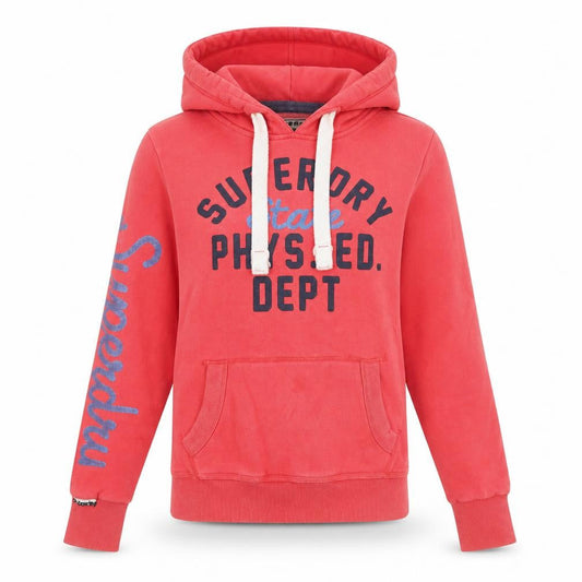 Superdry Women's Pink Hoodie XS Graphic Pullover Casual Cotton Blend