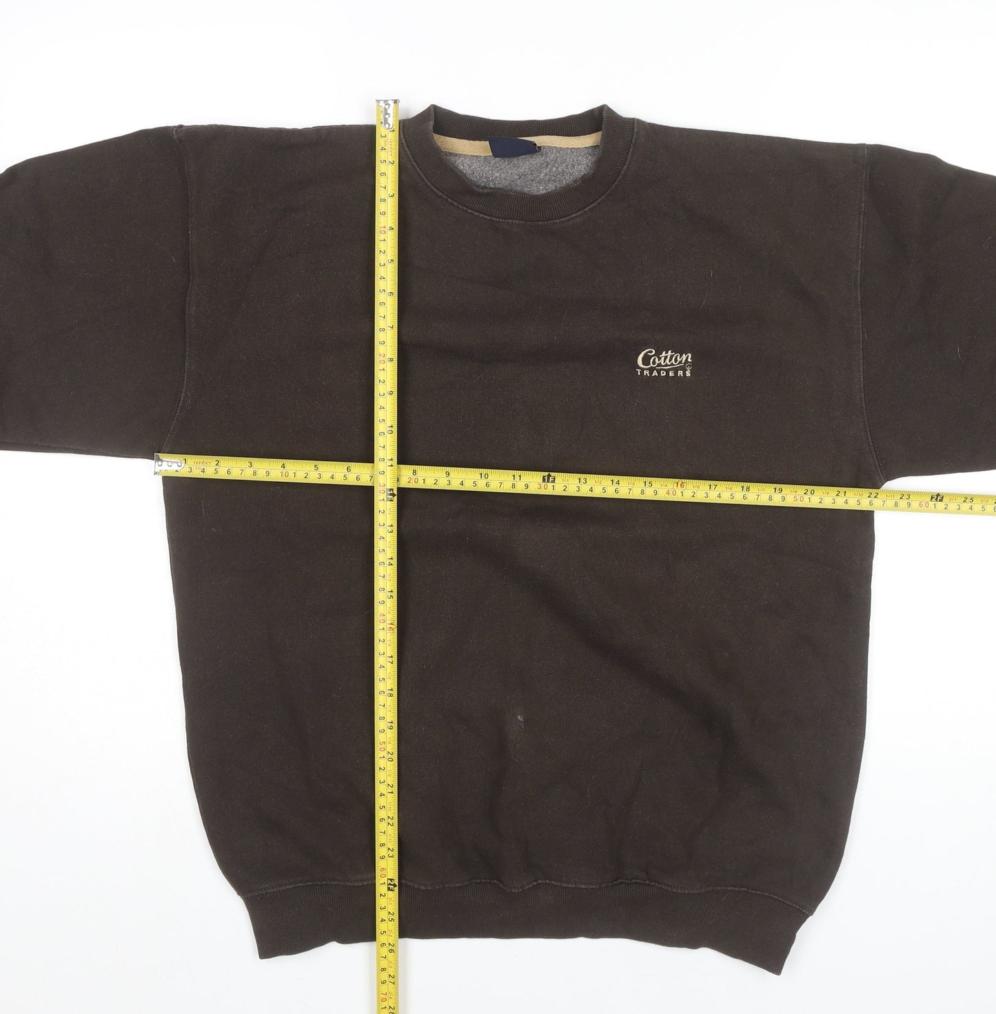 Cotton Traders Mens Brown Sweatshirt M Crew Neck Pullover