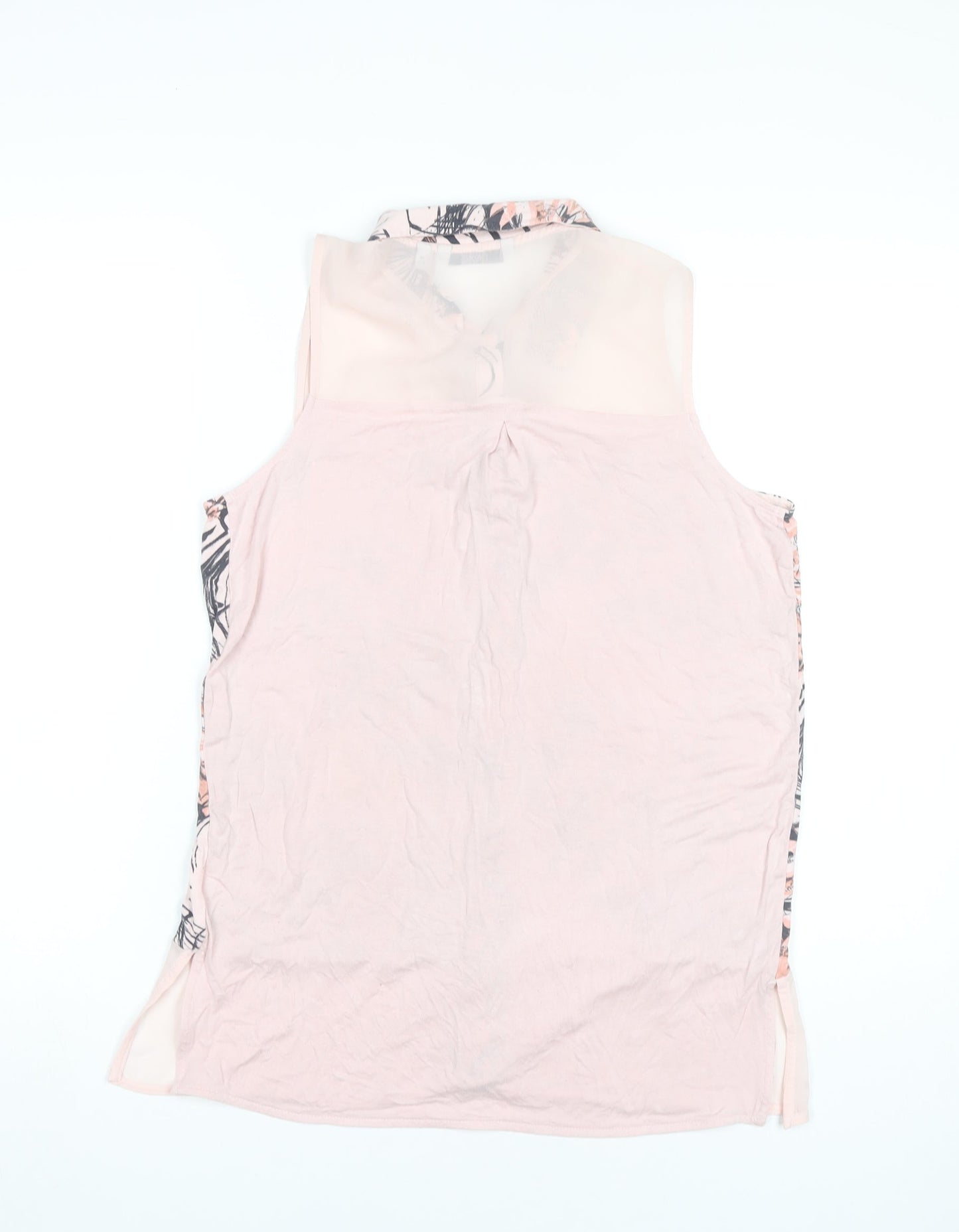 Next Women’s Pink Floral Sleeveless Collared Blouse UK 12