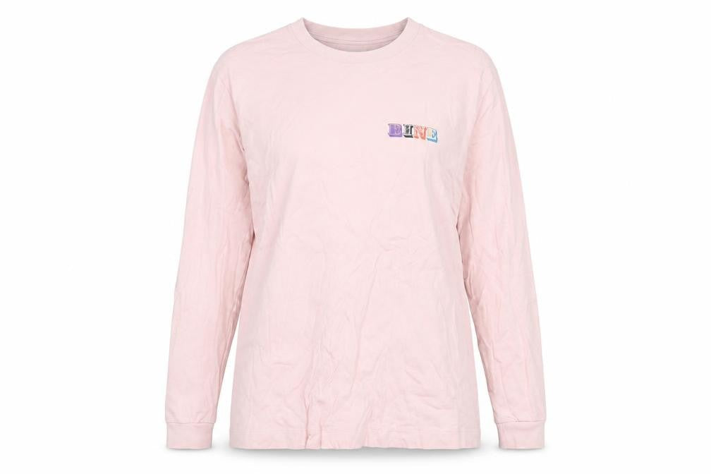 Eine Women’s Pink Long Sleeve Cotton Graphic T-Shirt L