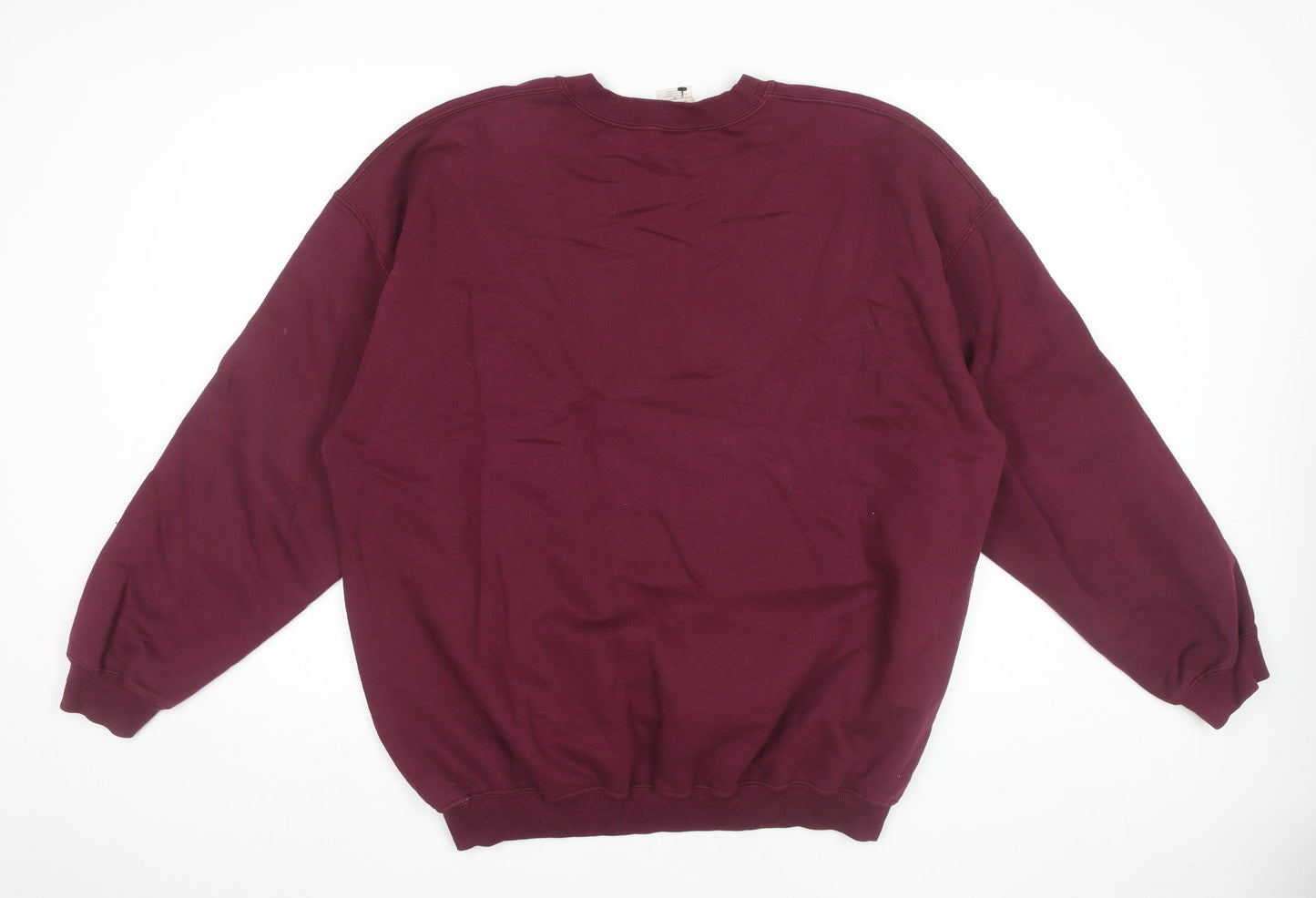 Mens XL Burgundy Purple Pullover Sweatshirt Pope Haven Campground Logo