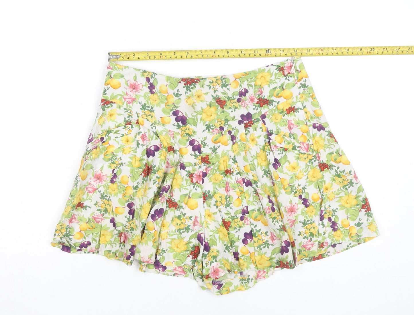 MNG Collection Womens Multicoloured Floral Culotte Shorts Size 10