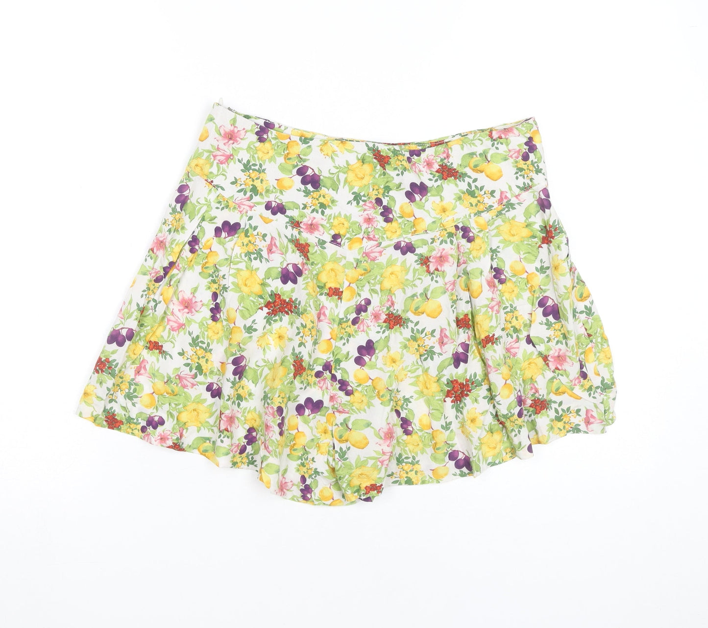 MNG Collection Womens Multicoloured Floral Culotte Shorts Size 10
