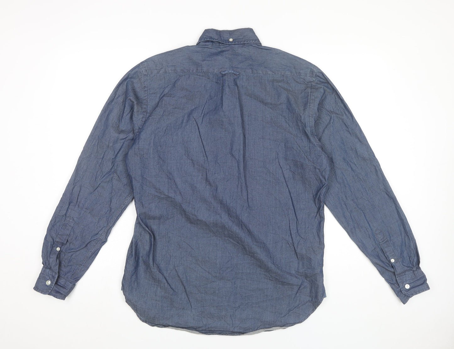 Gant Men’s Blue Regular Fit Button-Down Cotton Shirt Size S