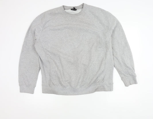 New Look Unisex Adults Grey Pullover Sweatshirt L Crew Neck