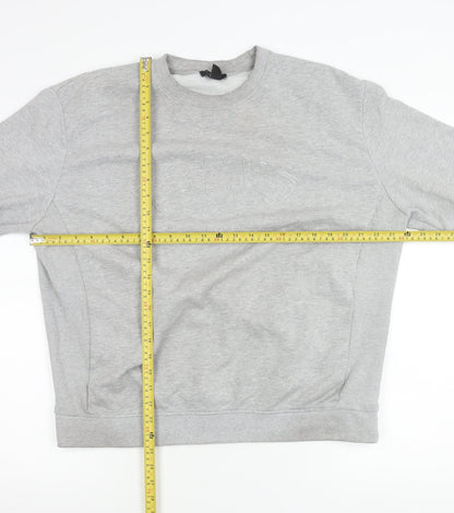 New Womens Look Grey Pullover Sweatshirt L Crew Neck