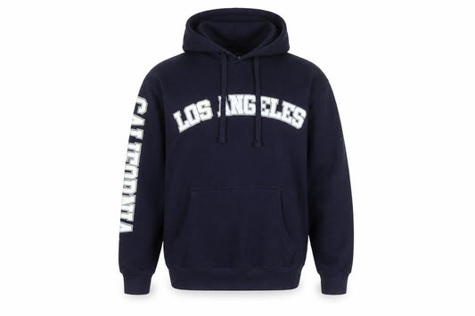 Social Culture Mens Blue Hoodie Los Angeles California M Pullover