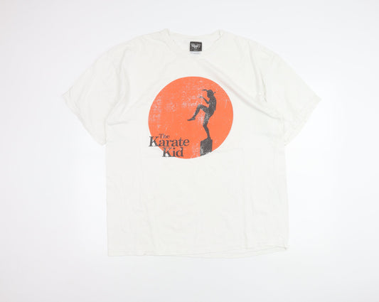 The Karate Kid Men’s White XL Graphic Retro Movie T-Shirt
