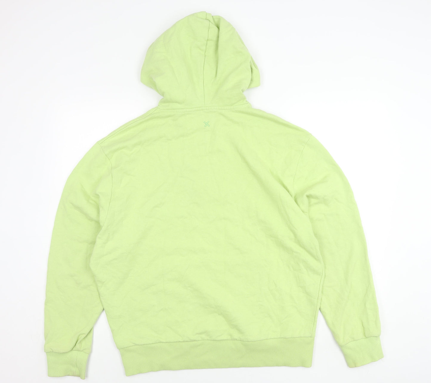 Collusion Womens Green Hoodie Medium Cotton Pullover Casual