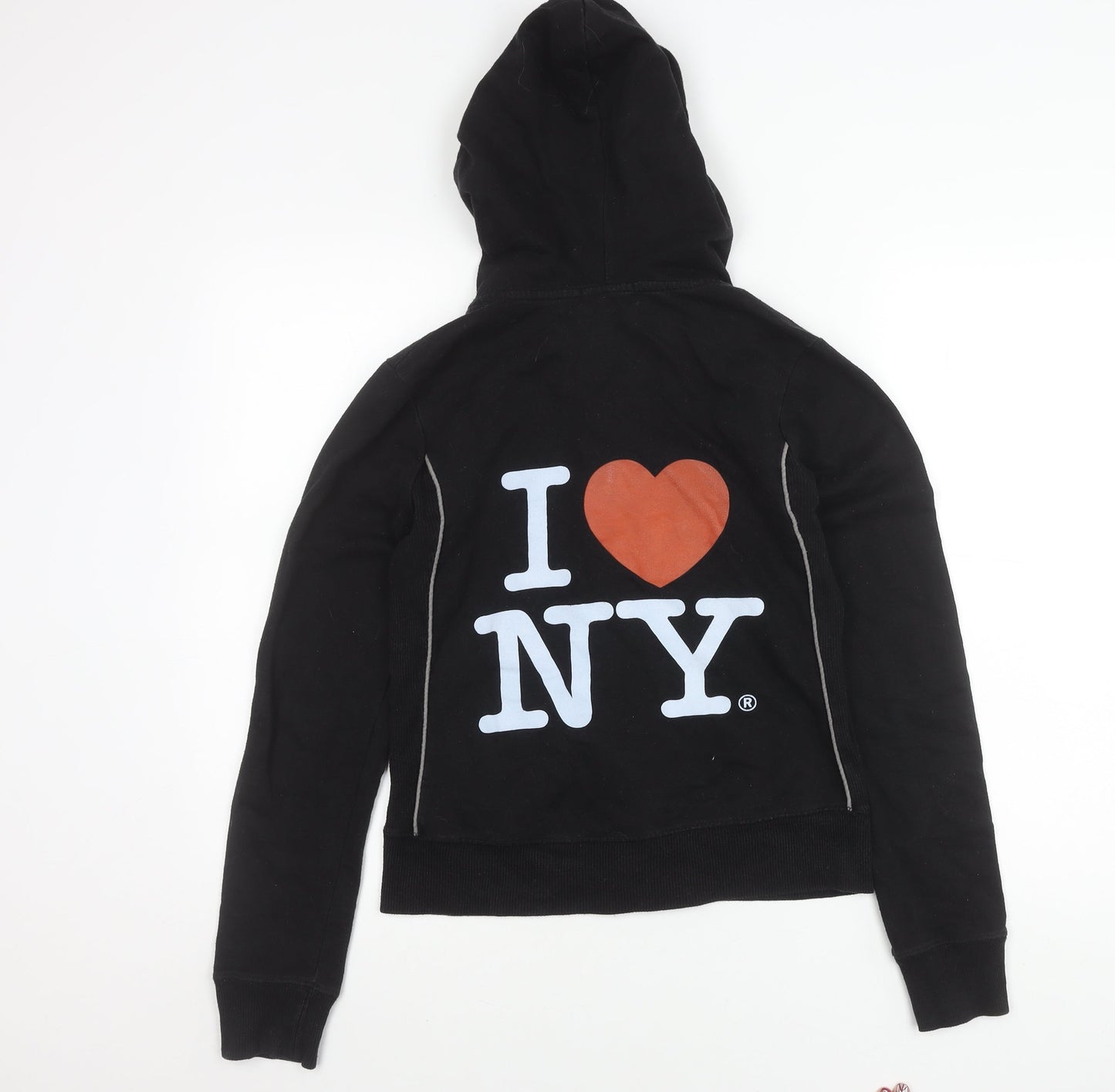Rogue Unisex Black I Love NY Hoodie Jacket Size M Cotton Blend