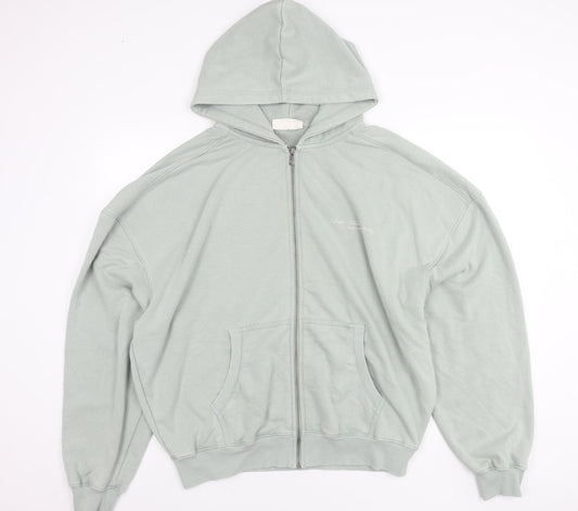 Vanquish Womens Green L Relaxed Fit Hooded Full Zip Jacket
