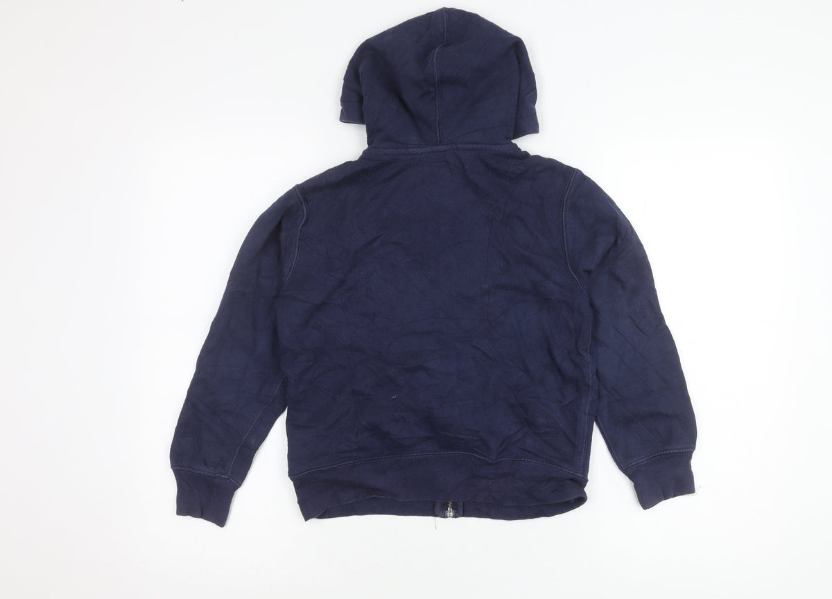 Ralph Lauren Boys Blue 8 Years Hooded Full Zip Jacket Cotton Blend