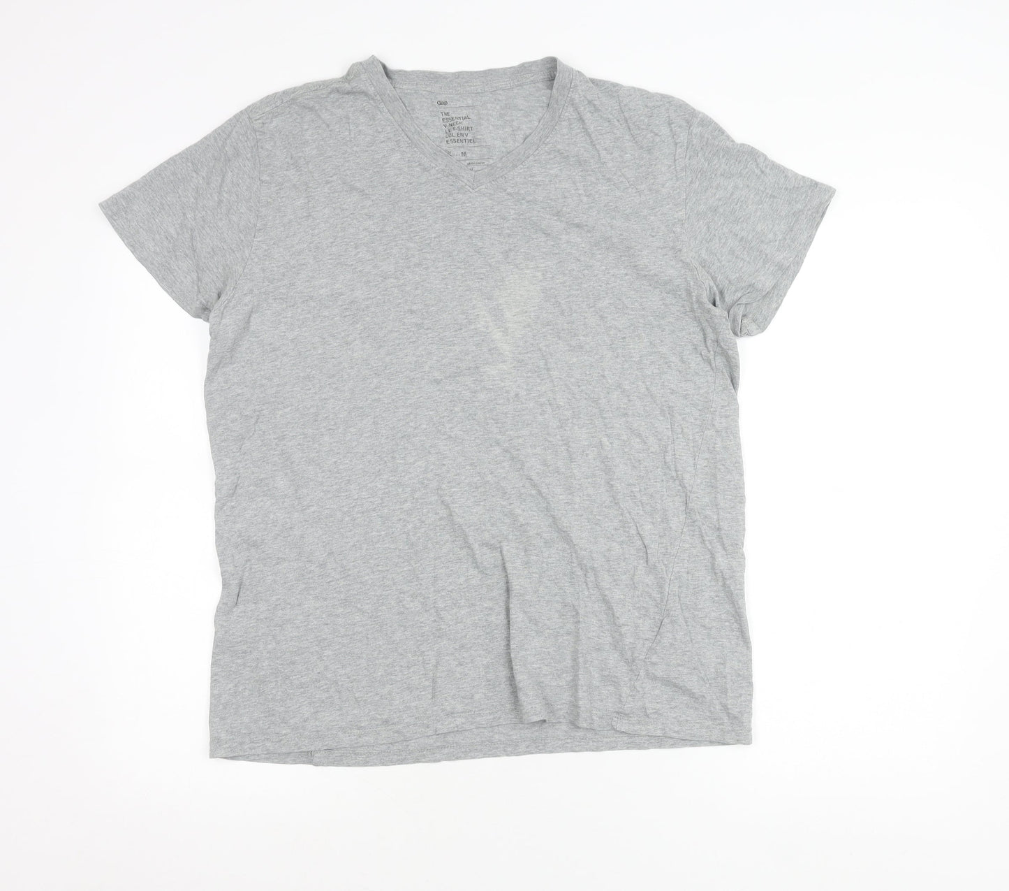 Gap Women’s Grey V-Neck Short Sleeve Cotton T-Shirt Size M