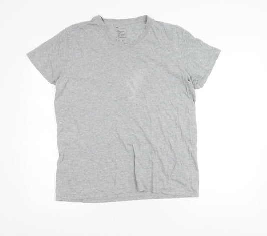 Gap Women’s Grey V-Neck Short Sleeve Cotton T-Shirt Size M
