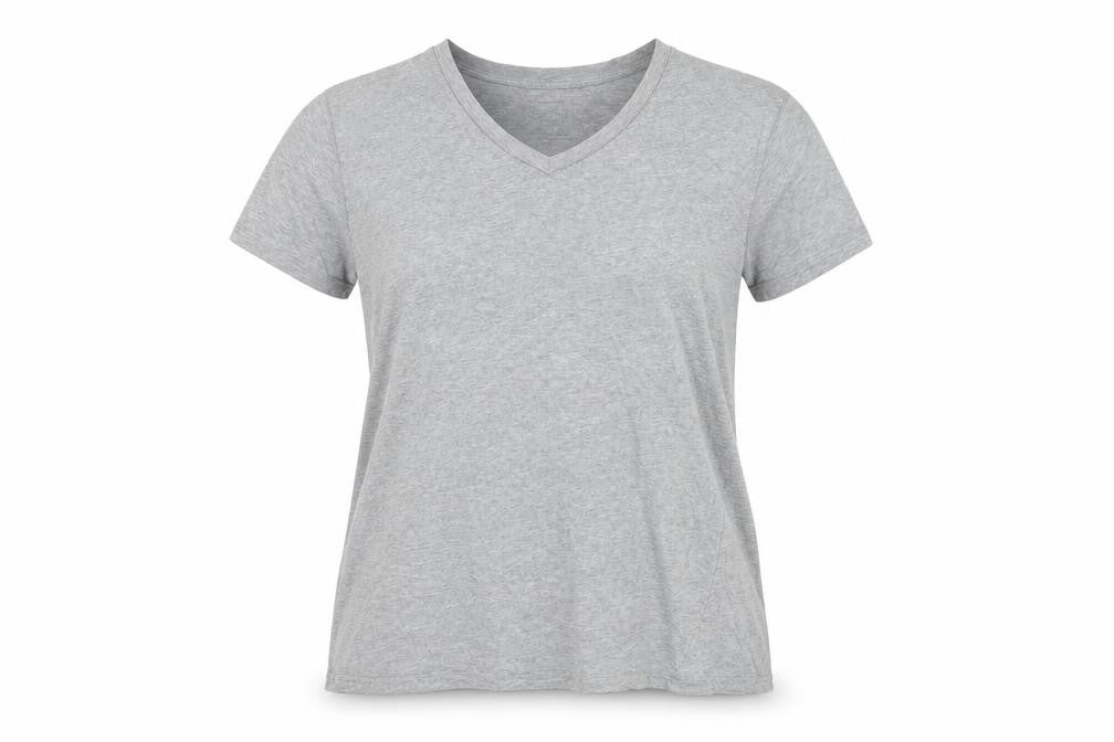 Gap Women’s Grey V-Neck Short Sleeve Cotton T-Shirt Size M