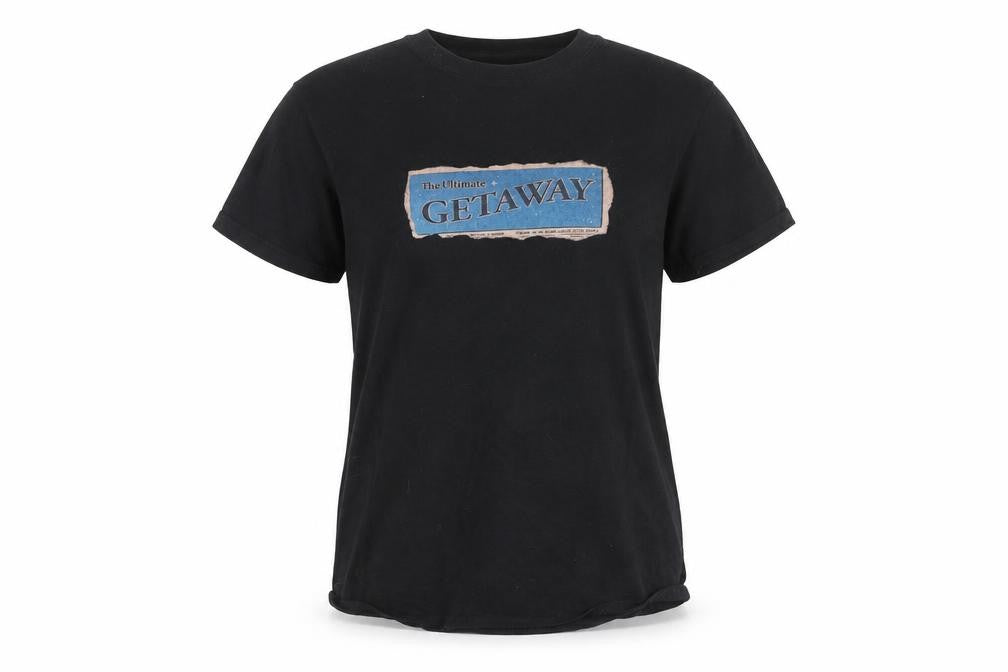 Night Addict Womens Black XS Graphic Getaway T-Shirt Casual