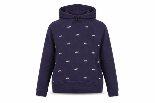 Nike Womens Purple Hoodie Small Pullover Cotton Blend Graphic Print