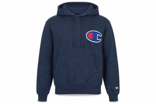 Champion Men's Blue Pullover Hoodie Medium Logo Sportswear