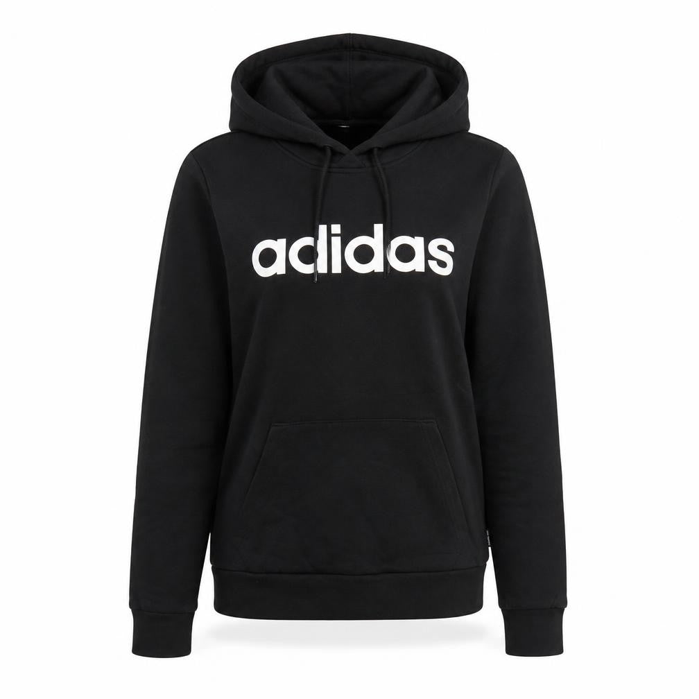 Adidas Neo Women's Black Pullover Hoodie Size 8 Logo Hooded Sweatshirt