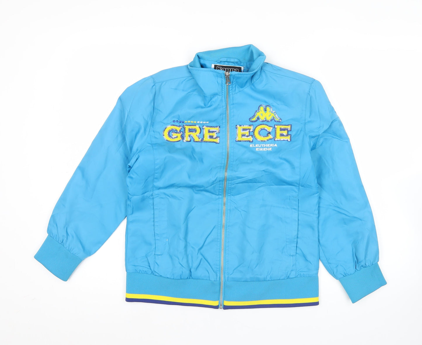 Kappa Women’s Blue Track Jacket Size 12 Full Zip Sportswear