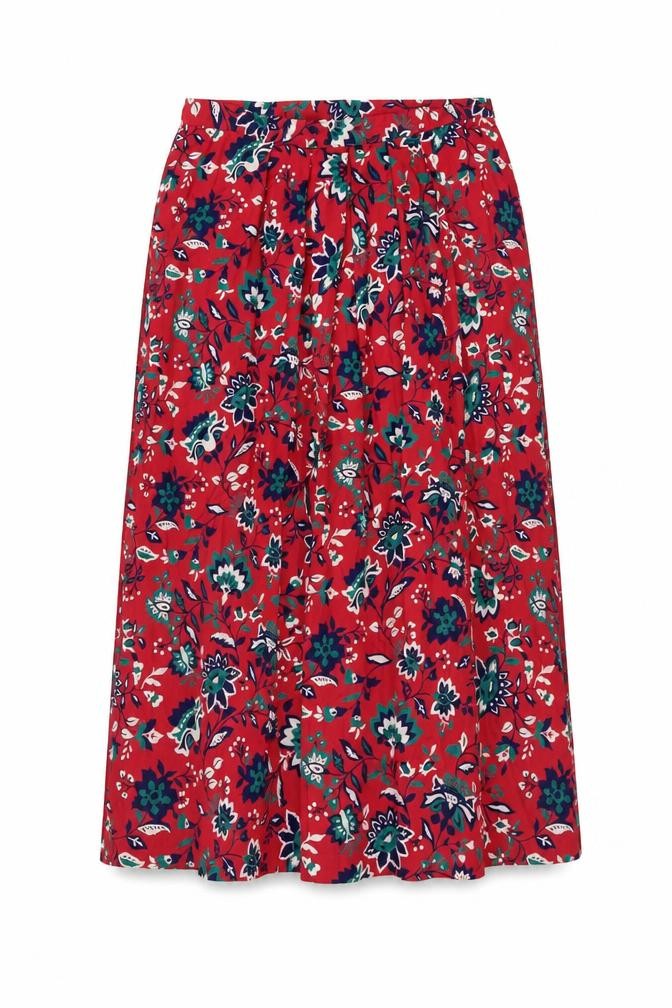Pendleton Womens Red Floral A-Line Midi Skirt Size 14