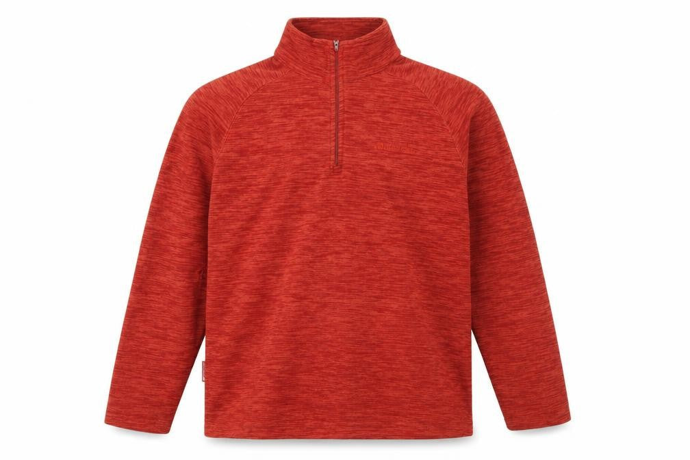 Mountain Warehouse Mens Red Fleece Pullover Sweatshirt M 1/4 Zip Hiking