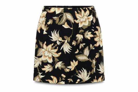 Intriguing Threads Women’s Black Floral Rayon Pencil Skirt Size 10
