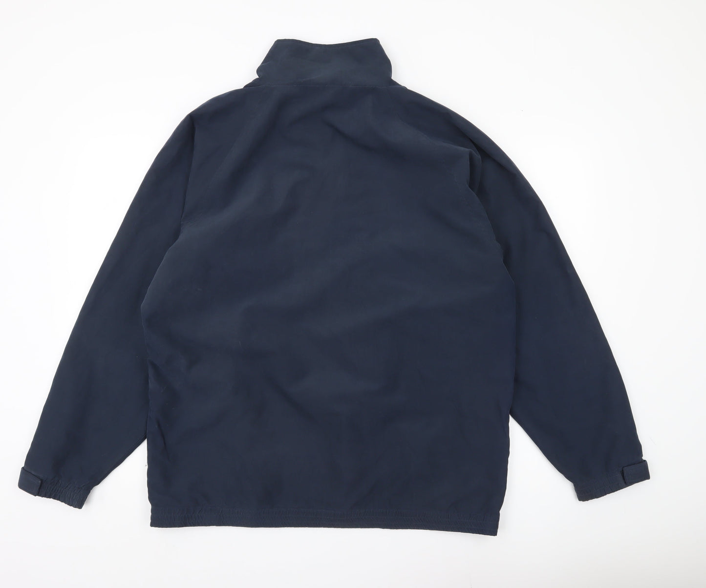 Cotton Traders Men's Blue M Basic Jacket 1/4 Zip Stand Collar