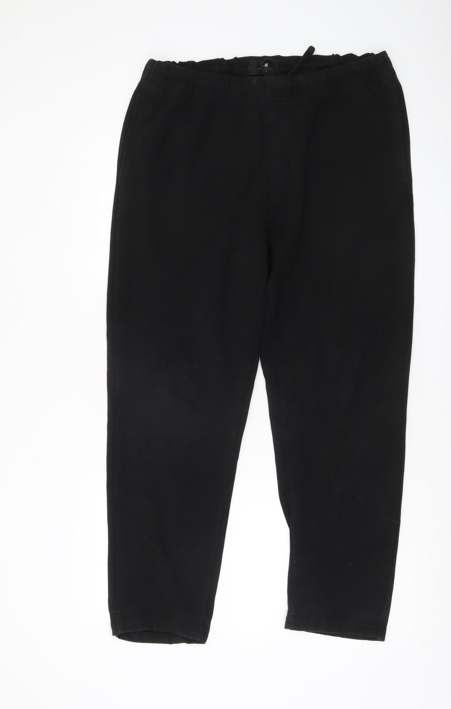 H&M Women’s Black Regular Fit Elastic Waist Trousers L