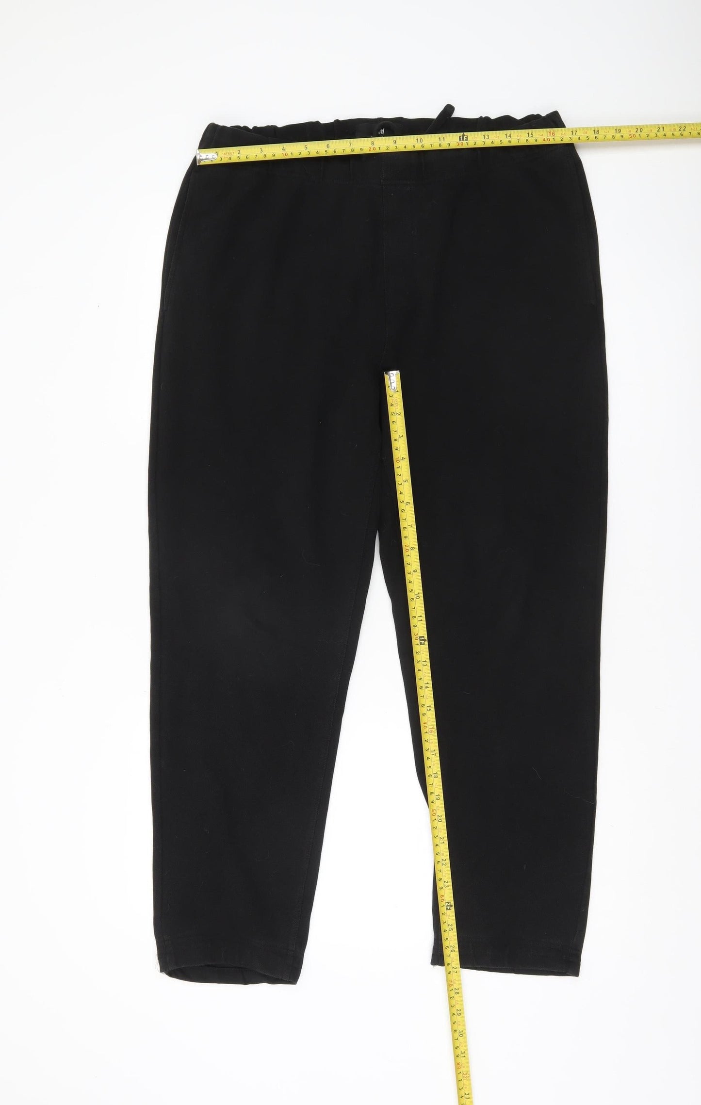 H&M Women’s Black Regular Fit Elastic Waist Trousers L