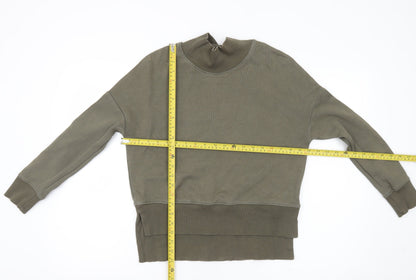 Next Womens Khaki Green XS Pullover Sweatshirt Long Sleeve