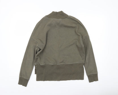 Next Womens Khaki Green XS Pullover Sweatshirt Long Sleeve